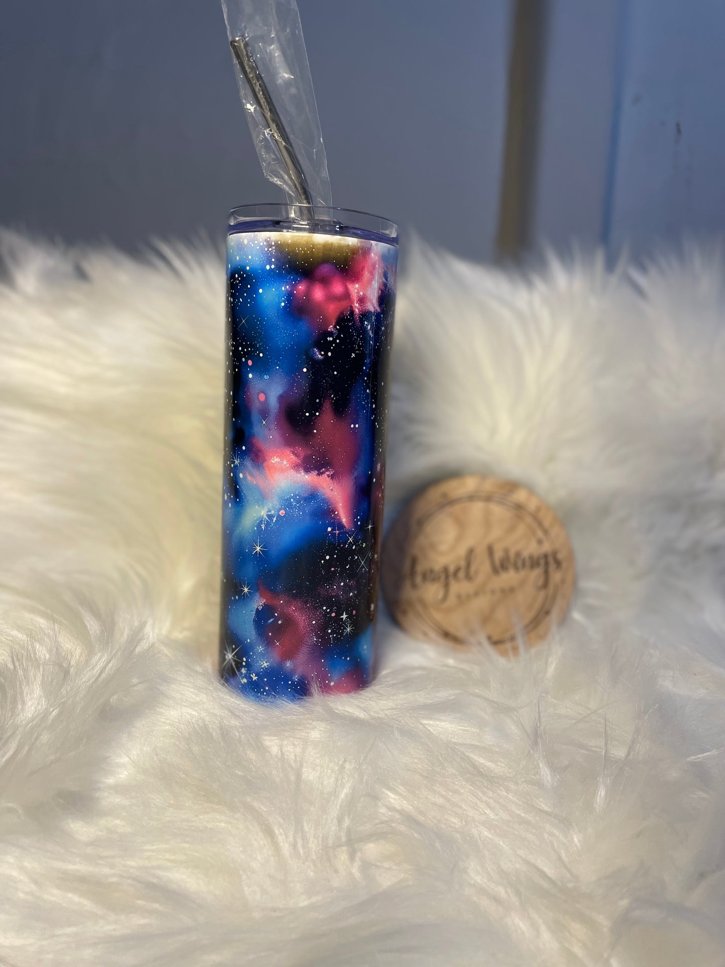 Customizable-20 oz- Glitter Galaxy Sky tumbler