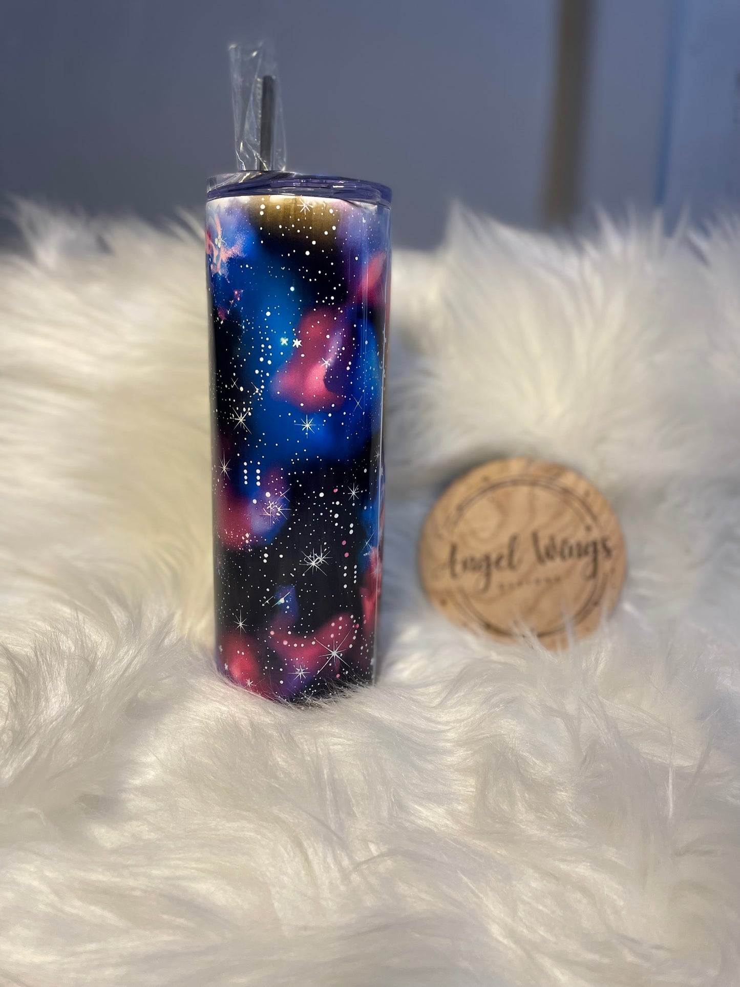 Customizable-20 oz- Glitter Galaxy Sky tumbler