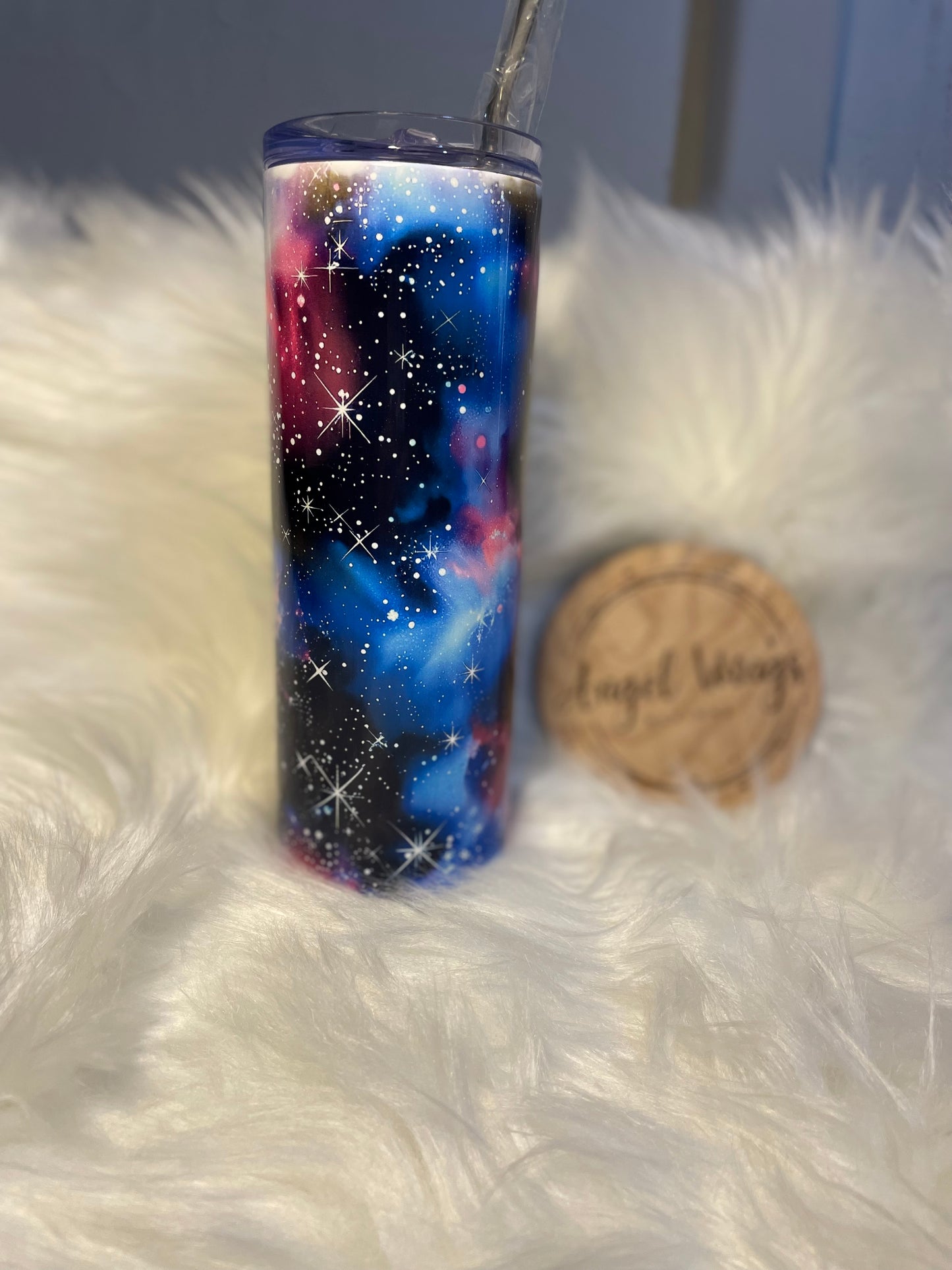 Customizable-20 oz- Glitter Galaxy Sky tumbler
