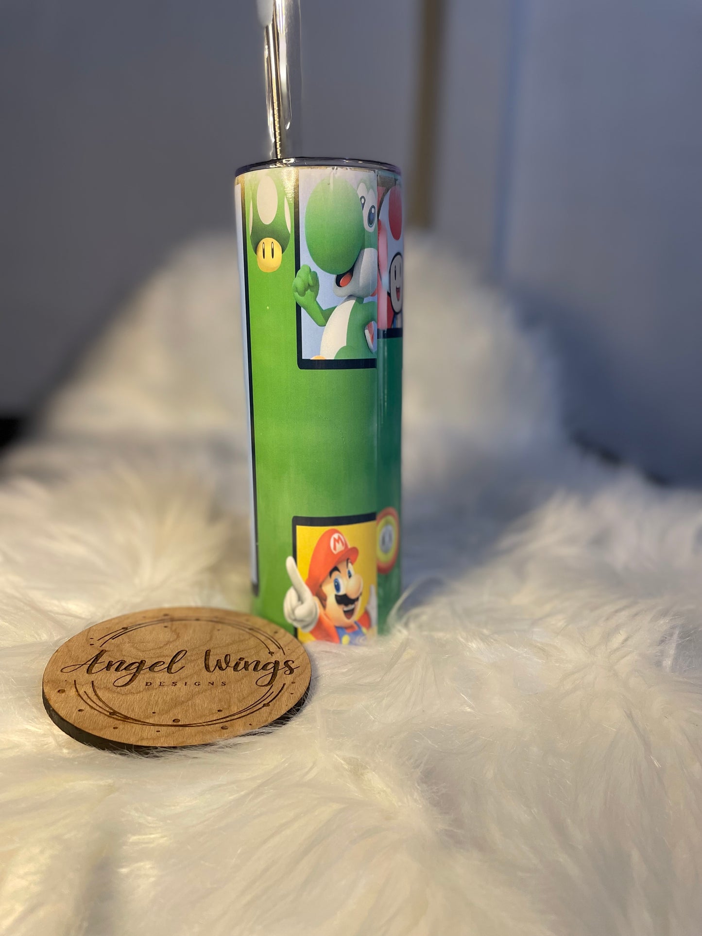 Customizable-20 oz Plumber characters Tumbler- Green