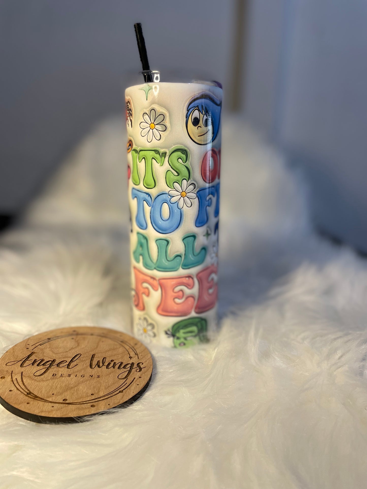 20 oz 3D It’s okay to feel all the feels tumbler -