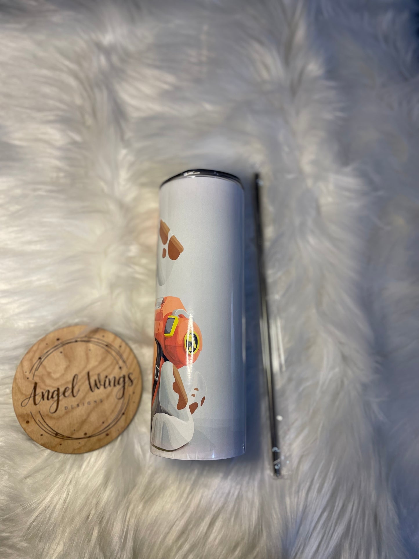 Customizable-20 oz Dalmatian  pup Tumbler