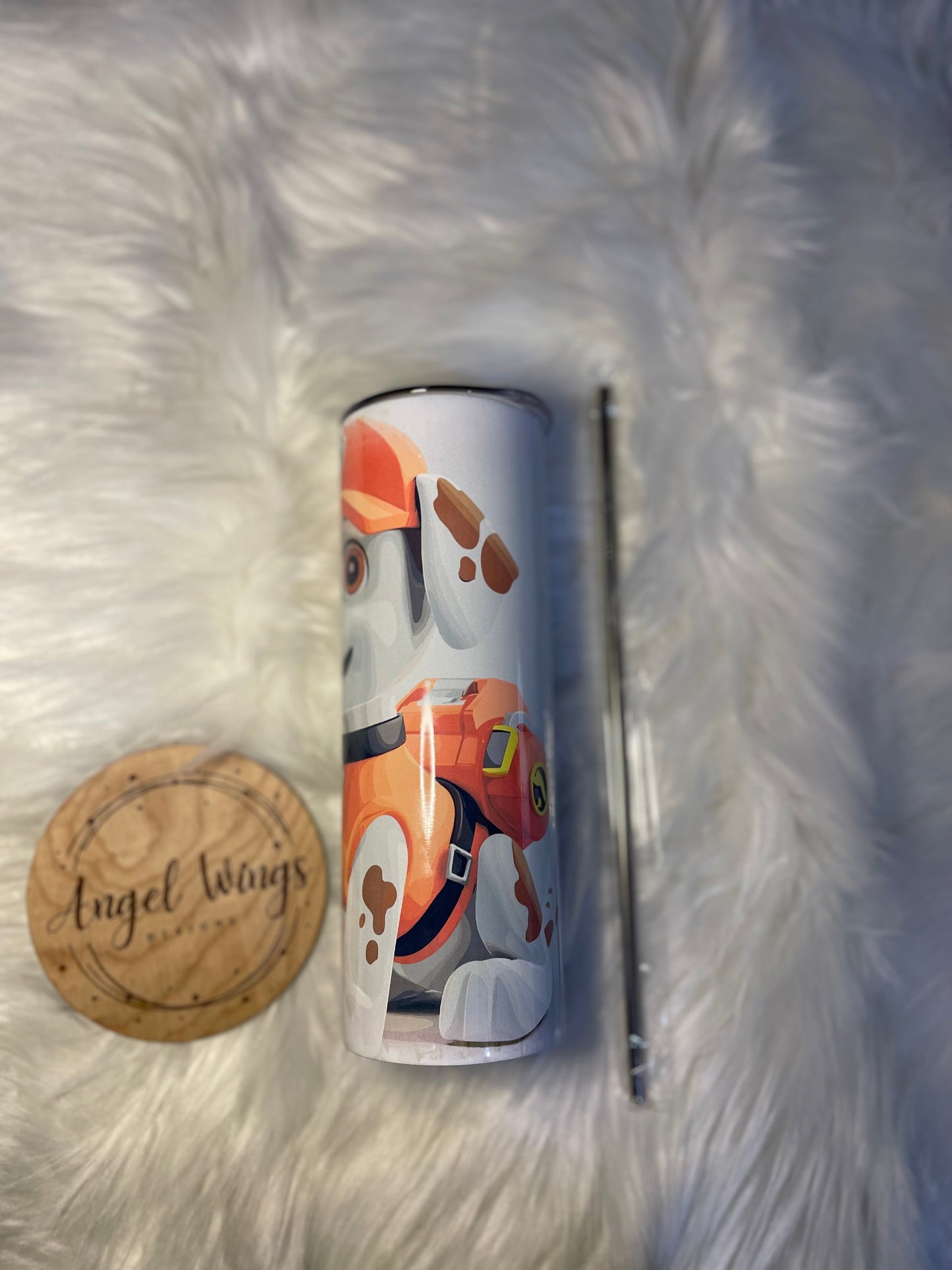 Customizable-20 oz Dalmatian  pup Tumbler